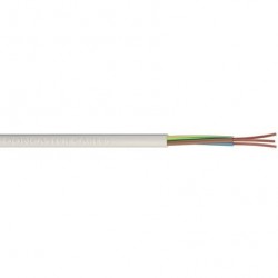 0.5mm Round White 2 Core Flex 2182Y 100Mtrs