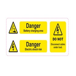 Battery Hazard Label Li-Ion
