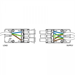 Click CT105C Flow Connector 3 Pole 20A