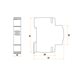 Click CU1BLANK Blank Module 18x81x70mm