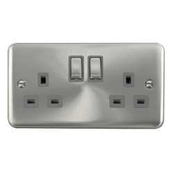 Click DPSC536GY Socket DP 2G Swd 13A SC