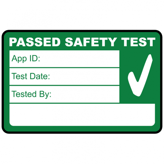 LDPASSA Electrical Safety Test Label