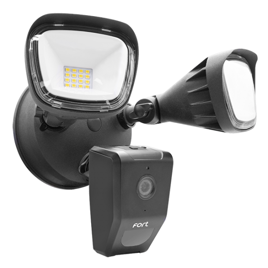ESP Fort Wi-Fi Smart Security Twin Spot with Camera Black ECSPCAMSLB