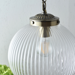 Brydon Pendant Antique Brass/Glass