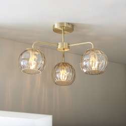 Dimple Ceiling Light Brass