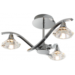 Endon LANGELLA-3CH Clg Light & G9 3x33W