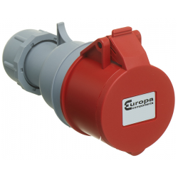 Red 16A 3P+E 415V Trailing Coupler