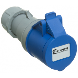Blue 32A 2P+E 240V Trailing Coupler