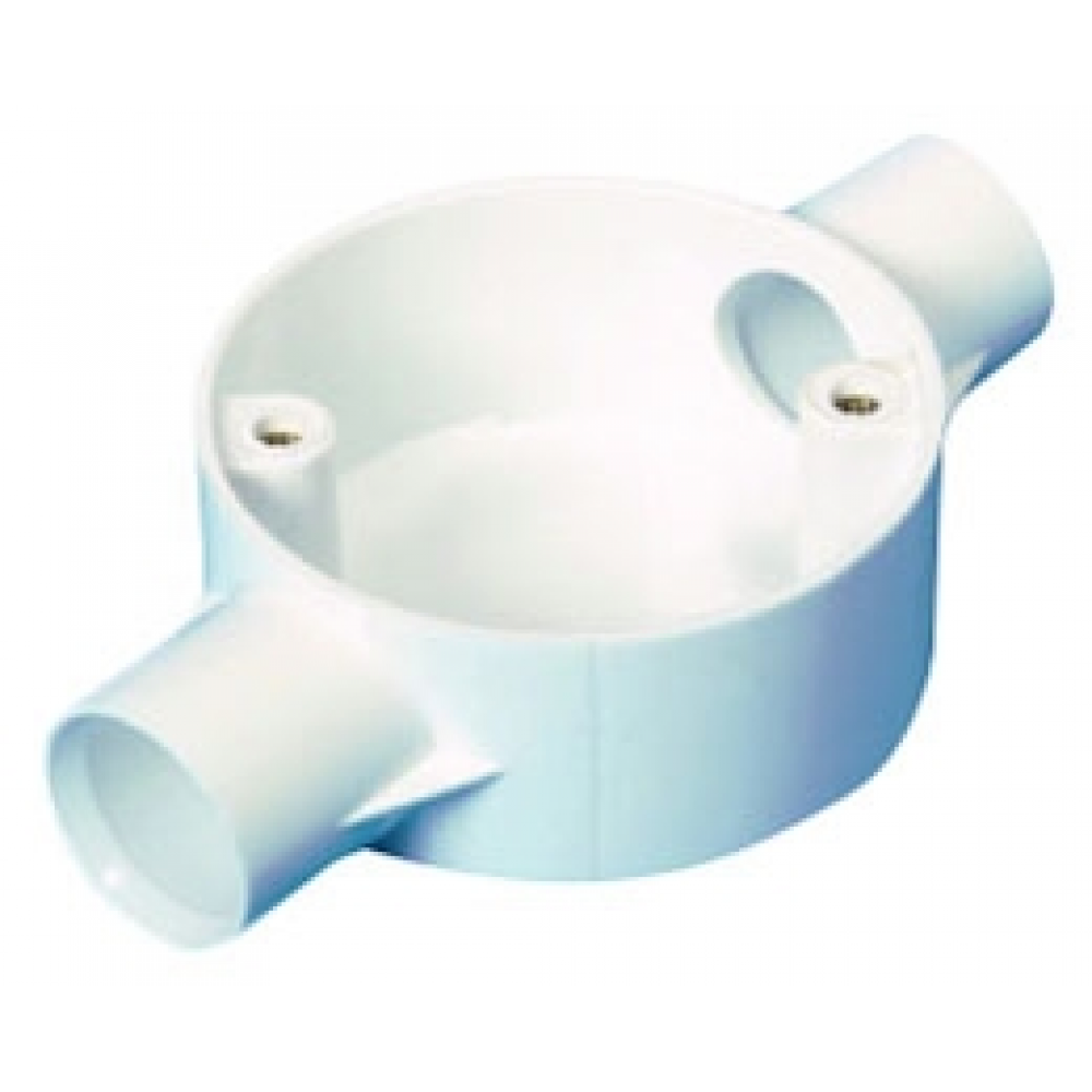 25MM PVC CONDUIT THROUGH BOX BLACK