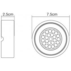 LED ROUND UNDER CABINET LIGHT 4000K 1.5W 240 VOLT