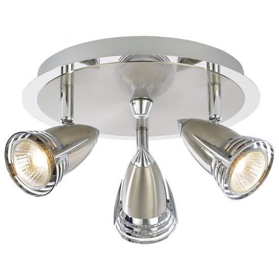 GU10 3 SPOT FITTING SATIN NICKEL ELARA