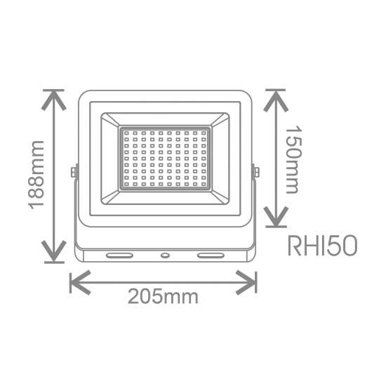 Rhine 3 Flood Light 50W 110&deg; SCT
