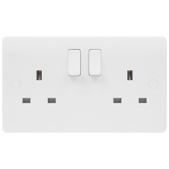 2 GANG SWITCHED SOCKET DOUBLE POLE MEDIAN