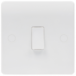 20 AMP DOUBLE POLE SWITCH WHITE MOULDED MEDIAN