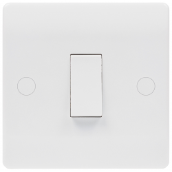 1 GANG 1 WAY SWITCH WHITE MOULDED MEDIAN