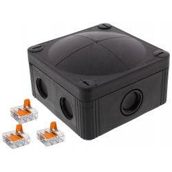 WISKA 407 COMBI BOX BLACK C/W WAGO CONNECTORS