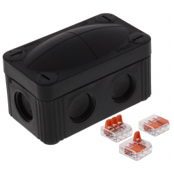 WISKA 206 COMBI BOX BLACK C/W WAGO CONNECTORS
