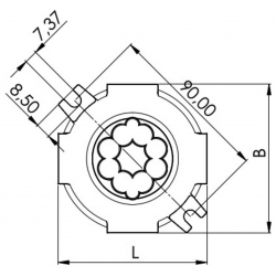 WISKA ROUND COMBI BOX 82x57mm C/W WAGO 221